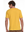Жълта памучна мъжка тениска със спортен дизайн Scott-1 снимка
