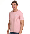 Розова памучна мъжка тениска Frank-3 снимка