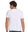 Бяла мъжка памучна тениска с черен надпис Jack-1 снимка