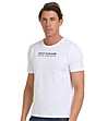 Бяла мъжка памучна тениска с черен надпис Jack-2 снимка