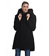 Топло дамско палто в черно Giana-1 снимка
