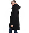 Топло дамско палто в черно Giana-4 снимка