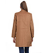 Дамско стилно палто с вълна Elina в цвят камел-1 снимка