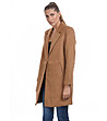 Дамско стилно палто с вълна Elina в цвят камел-2 снимка