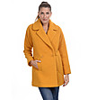 Топло зимно дамско палто в жълто Enita-0 снимка
