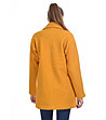 Топло зимно дамско палто в жълто Enita-1 снимка