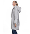 Ефектно дамско сиво палто с нестандартен дизайн Yara-2 снимка