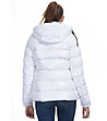 Бяло дамско яке Armina с лъскав ефект-1 снимка