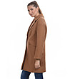 Кафяво дамско топло палто Amedia-2 снимка