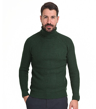 Мъжки поло пуловер в зелено Expoder снимка