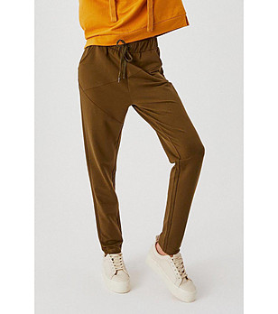 Дамски панталон в цвят маслина Marena снимка