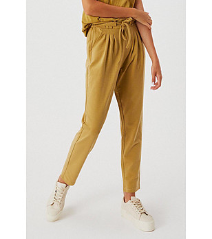 Дамски панталон в цвят маслина Alex снимка