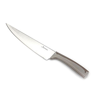Нож готварски със светлокафява дръжка 20 см снимка