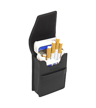 Кожена кутия за цигари в черно снимка