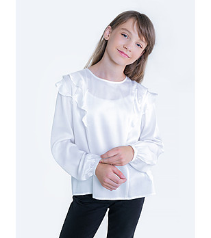 Бяла детска блуза Perle снимка