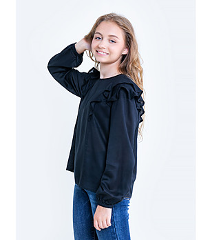 Черна детска блуза Perle снимка
