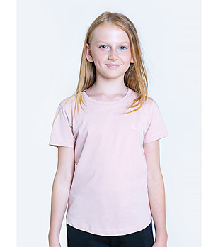 Детска памучна тениска в розово Maddalena снимка