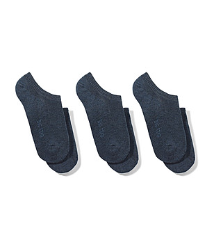 Комплект от 3 чифта унисекс къси чорапи в тъмносиньо снимка