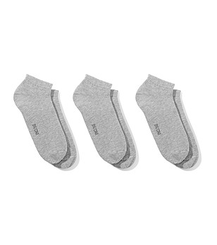 Комплект от 3 чифта дамски сиви къси чорапи снимка