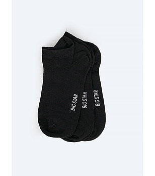 Комплект от 3 чифта дамски чорапи в черно снимка