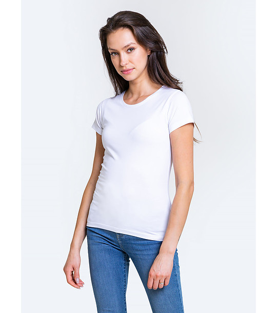 Дамска памучна тениска в бяло Liddy снимка