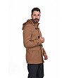 Кафяво мъжко палто с качулка Abel-2 снимка