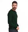 Зелен мъжки пуловер с плетеници Boyno-2 снимка