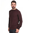 Памучен мъжки пуловер в бордо Linano-3 снимка