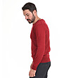 Червена мъжка памучна блуза Abel-2 снимка