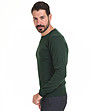Зелена мъжка памучна блуза Abel-2 снимка