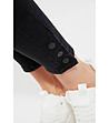 Черни дамски памучни слим дънки Erica-3 снимка