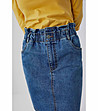 Синя дънкова пола с памук Caren-3 снимка