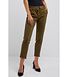 Дамски панталон в цвят маслина Sisi-2 снимка