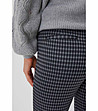 Дамски панталон в сиви нюанси на каре Lena-4 снимка