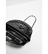 Черна дамска чанта с верижка-4 снимка