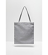 Дамска сива текстилна чанта с флорален принт-1 снимка