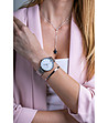 Сребрист дамски часовник с бял циферблат Pure Silver -1 снимка