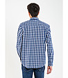 Памучна мъжка риза на каре в синьо и бяло Tinson-1 снимка
