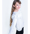 Бяла детска блуза Perle-3 снимка