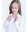 Бяла детска памучна риза Sheila-1 снимка