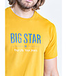 Жълта памучна мъжка тениска Bruno-3 снимка