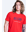 Червена памучна мъжка тениска Bruno-3 снимка