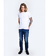 Бяла памучна мъжка тениска Supiclassic-2 снимка