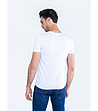 Памучна мъжка бяла тениска с V-образно деколте Supiclassic-1 снимка