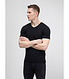 Памучна мъжка тениска в черно Supiclassic-0 снимка