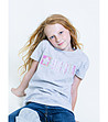 Детска памучна сива тениска Emmili-1 снимка
