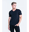 Мъжка памучна черна тениска Davado-1 снимка