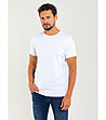 Памучна мъжка бяла тениска Basic-0 снимка