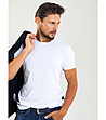 Памучна мъжка тениска в цвят крем Basic-2 снимка