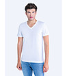 Памучна мъжка тениска в бяло Basic-0 снимка